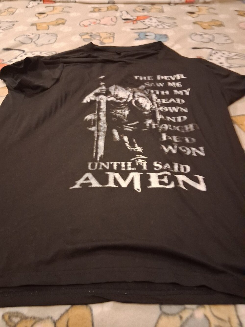 MENS BLACK CHRISTIAN TEE SHIRT